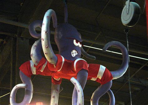 Hockey league octopus team mascot